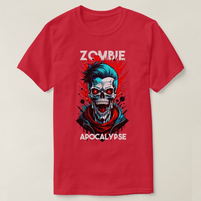 T-shirt Apocalypse de zombies (Design devant)