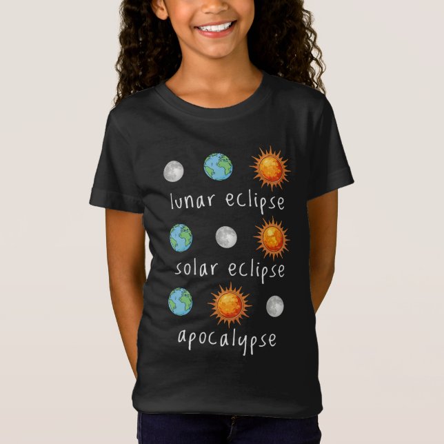 T-Shirt Apocalypse drôle de l'éclipse lunaire solaire (Devant)