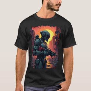 T-shirt Apocalypse Futuriste Cyborg Déchets Tee