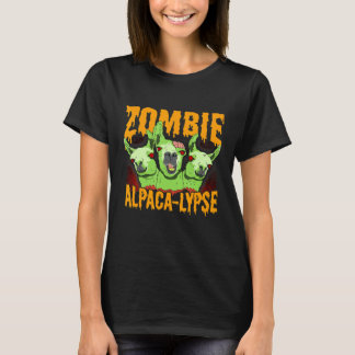T-shirt Apocalypse Lama Halloween Horreur Alpaga Zombie