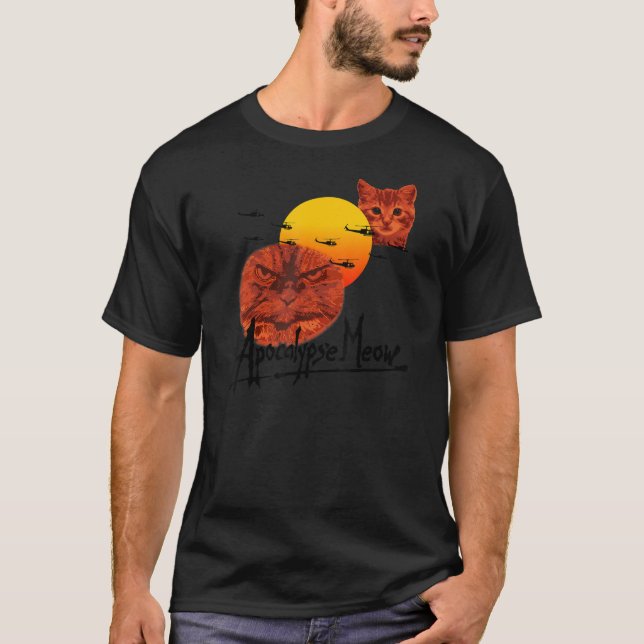 T-shirt Apocalypse Meow Drôle Amoureux de les chats de cha (Devant)
