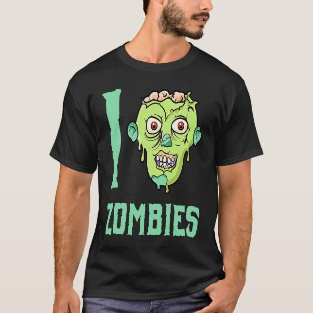 T-shirt Apocalypse zombie  J'adore les zombies (Devant)