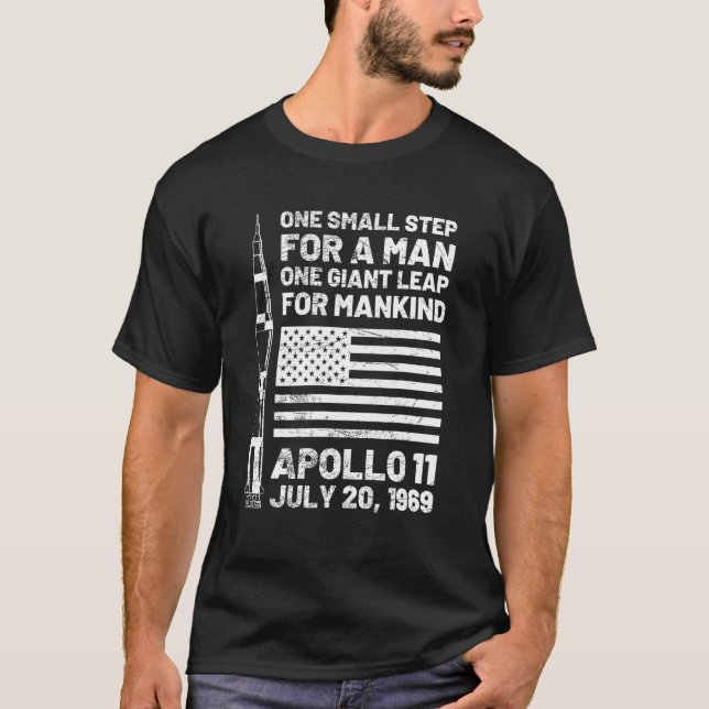 T-shirt Apollo 11 Lune Landing 1969 Saturn V Rocket Space (Devant)