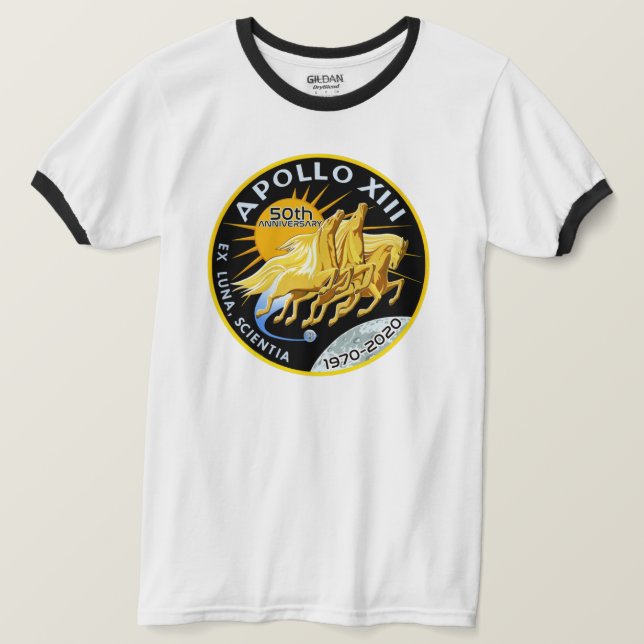 T-shirt Apollo 13 50e anniversaire 1970 - 2020 (Design devant)