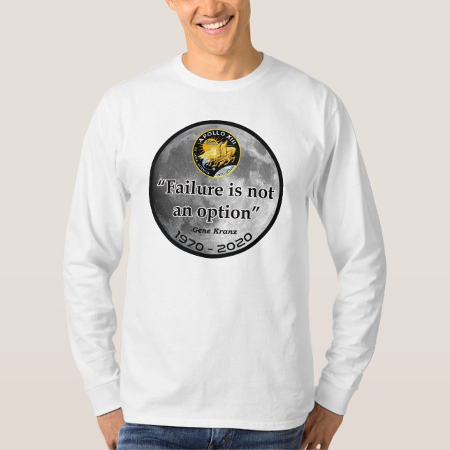 T-shirt Apollo 13 - L'Échec N'Est Pas Une Option (Devant)