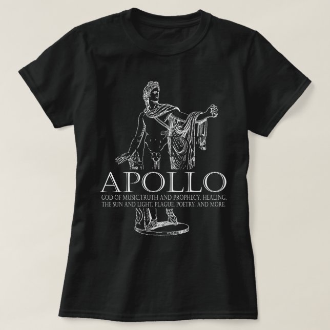 T-shirt Apollo Dieu De La Musique Et Du Soleil La Mytholog (Design devant)