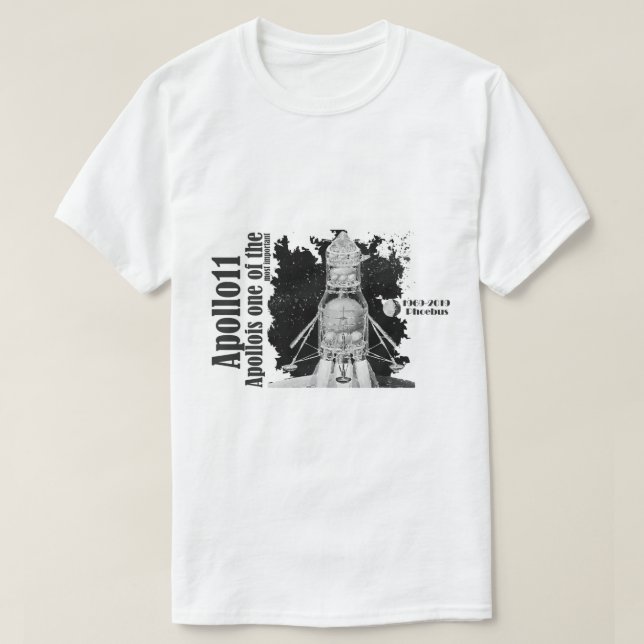 T-shirt Apollo - lune, 1969-2019 (Design devant)