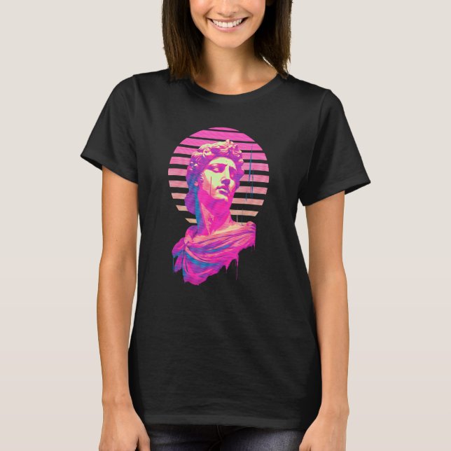 T-shirt Apollo Vaporwave Aesthetic Greek God Retrowave Gra (Devant)
