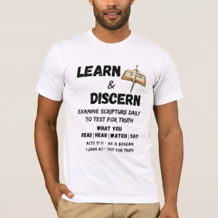T-shirt Apologetics Berean Apprendre & Discerner Vérité Éc