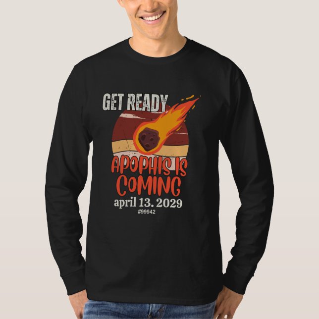 T-shirt Apophis Asteroid SE PRÊTER Avril 13 2029 Space Com (Devant)