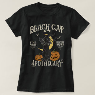 T-shirt Apothécaire de chat noir Conception d'Halloween