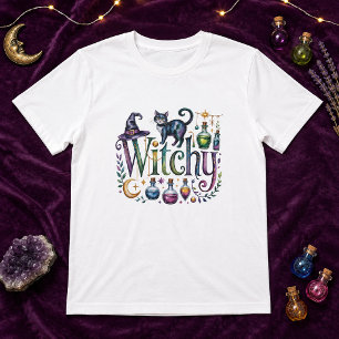 T-shirt Apothicaire Chat Sorcière Enchanté Aquarelle