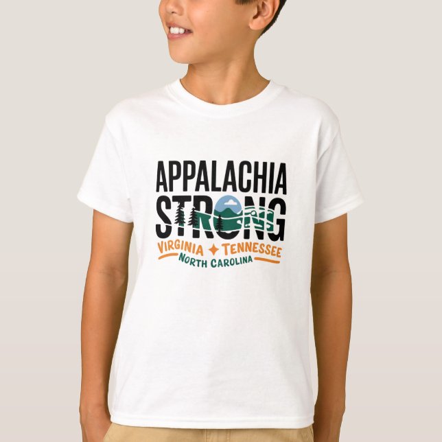 T-shirt Appalachia Strong Mountain Outdoors Randonnée NC (Devant)