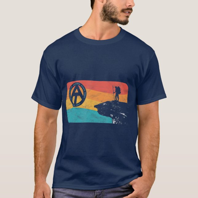 T-shirt Appalachian Trail Retro McAfees Knob Randonnée (Devant)