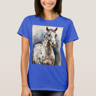 T-shirt Appaloosa Horse aquarelle Leopard