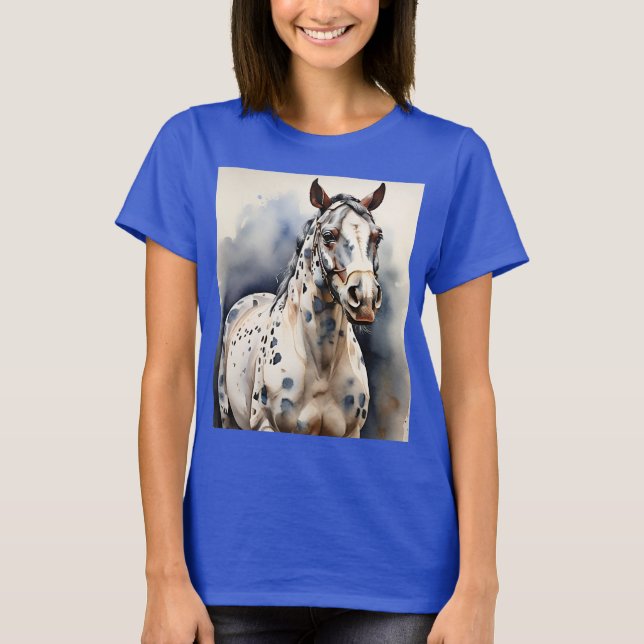 T-shirt Appaloosa Horse aquarelle Leopard (Devant)