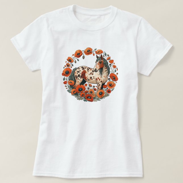 T-shirt Appaloosa Horse Poppy Appy Hors (Design devant)