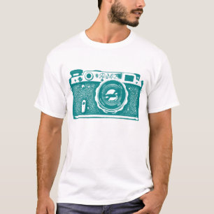 T-shirt Appareil photo géant soviétique russe - Cyan foncé