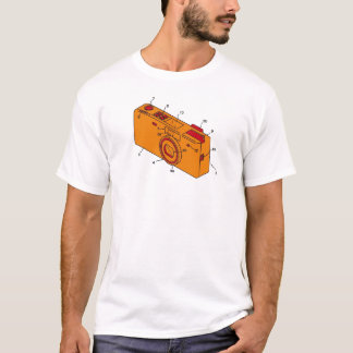 T-shirt appareil-photo orange