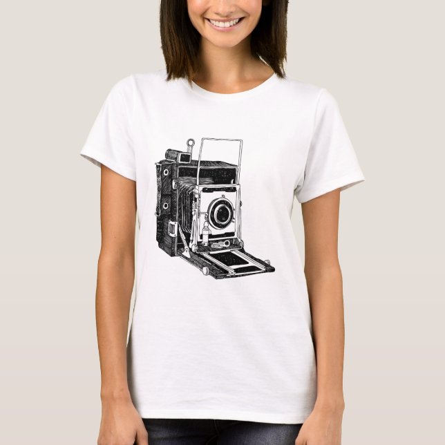 T-shirt Appareil-photo vintage (Devant)