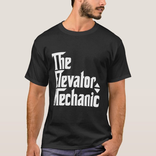 T-shirt Appareils de mécanicien d'ascenseur (Devant)