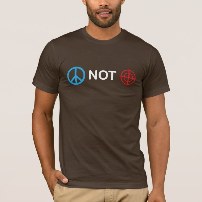 T-shirt Appareils de pointage de paix pas (Devant)