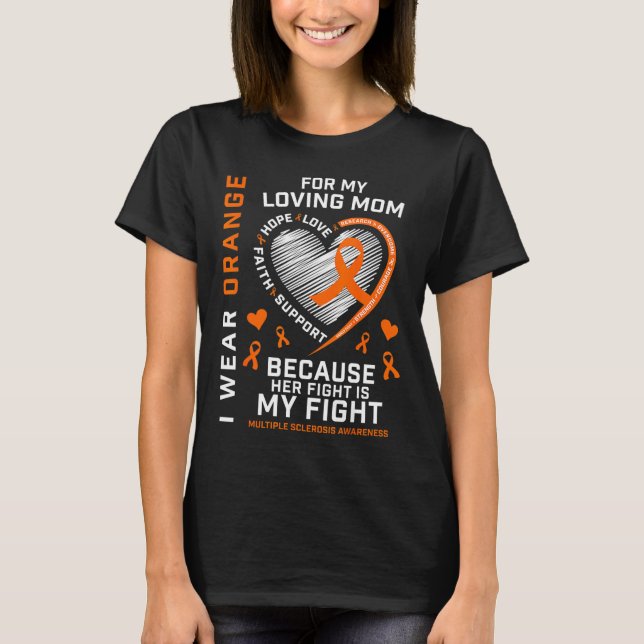 T-shirt Apparel Mother Mom Multiple Sclerosis Awareness (Devant)