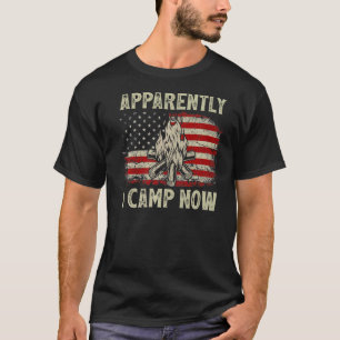T-shirt Apparemment je Camp maintenant Camping Vintage USA