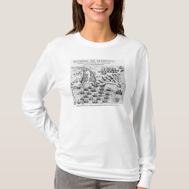 T-shirt Apparence de plan comment Francis Drake a donné (Devant)