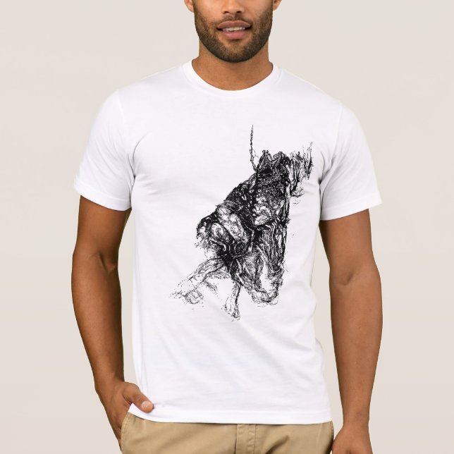 T-shirt Apparition viking flottant noire (Devant)
