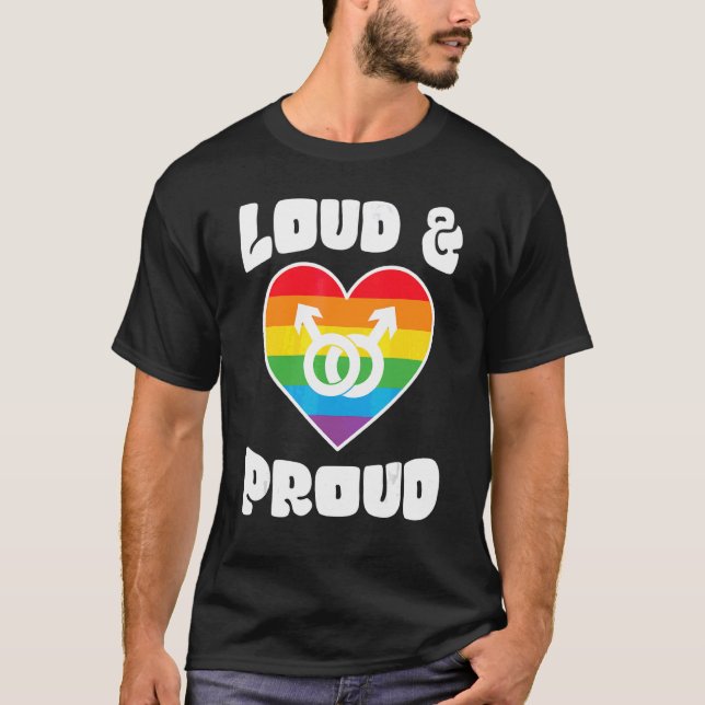 T-shirt Apparrel Lgbt Loud Et Fière (Devant)
