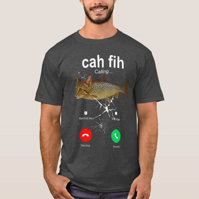 T-shirt Appel Cah Fih Rappel Message Décliner Accepter Tél (Devant)