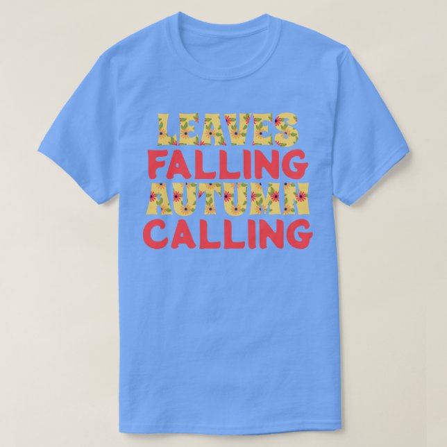 T-shirt Appel d'automne feuille en chute libre (Design devant)