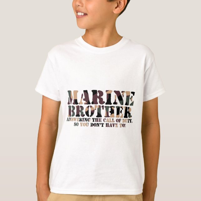 T-shirt Appel de réponse de frère marin (Devant)