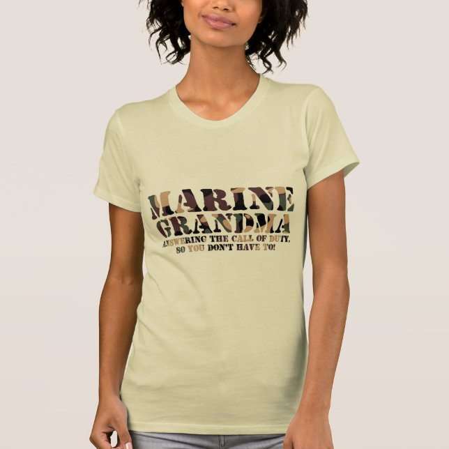 T-shirt Appel de réponse de grand-maman marine (Devant)