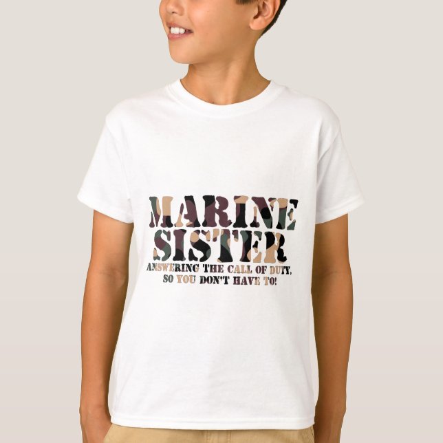 T-shirt Appel de réponse de soeur marine (Devant)