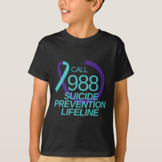 T-shirt Appel de secours pour la prévention du suicide 988
