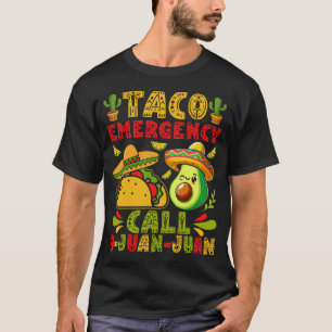 T-shirt Appel d'urgence Taco 9-Juan-Juan Funny Food mexica