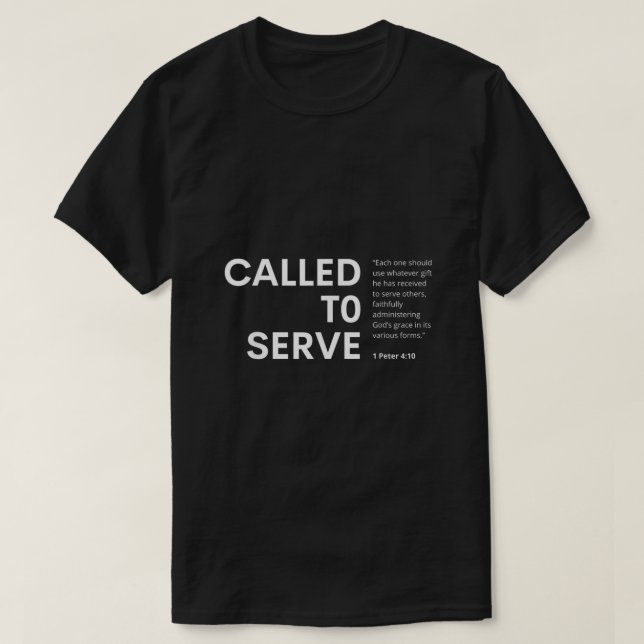 T-shirt Appelé À Servir Les Missions Chrétiennes De L'Évan (Design devant)