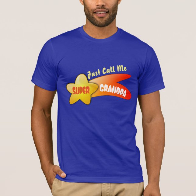 T-shirt "Appelez-juste moi grand-papa superbe" et étoile (Devant)