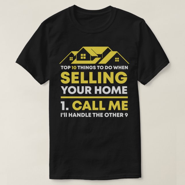 T-shirt Appelez-moi Agent Immobilier Cadeau Funny Realtor  (Design devant)