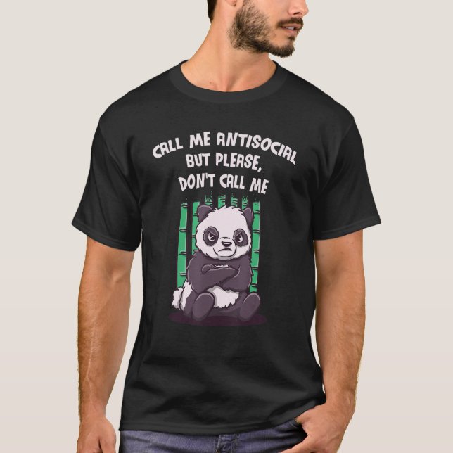 T-shirt Appelez-Moi Antisocial Mais Ne M'Appelez Pas Intro (Devant)
