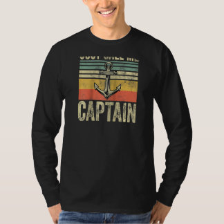T-shirt Appelez-Moi Capitaine Fête des pères Pontoon Bo