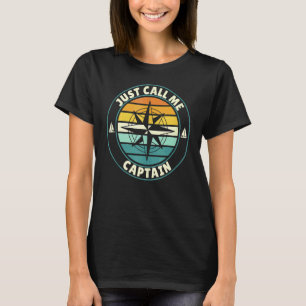T-shirt Appelez-Moi Capitaine Voiliers Bateaux