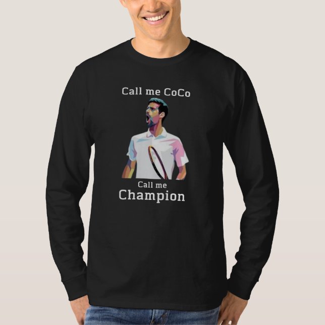 T-shirt Appelez-moi Champion du Coco (Devant)