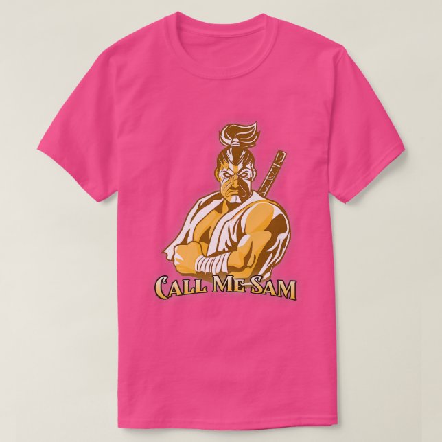 T-shirt Appelez-moi Sam Funny Cool japonais Samurai Warr (Design devant)