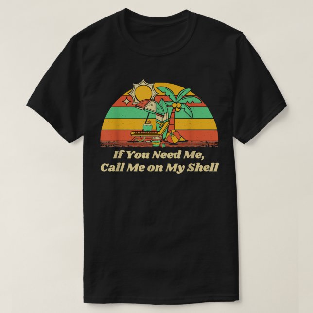 T-shirt Appelez-Moi Sur Mon Shell Friends Beach Buddy Ocea (Design devant)