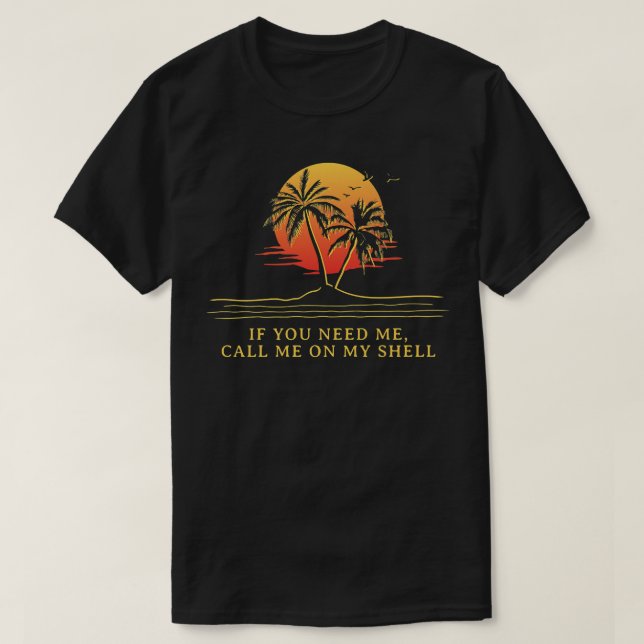 T-shirt Appelez-Moi Sur Mon Shell Friends Beach Buddy Ocea (Design devant)