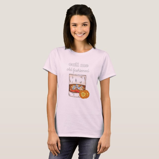 T-shirt Appelez-moi vieux mode (Devant entier)