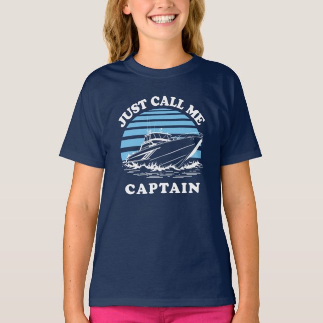 T-shirt Appelle-moi capitaine | Citation de marin (Devant)